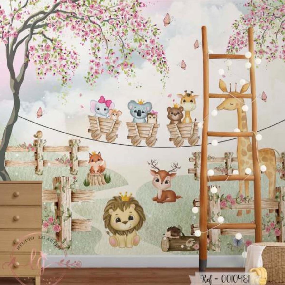 quarto bebê animais para menina — foto 13
