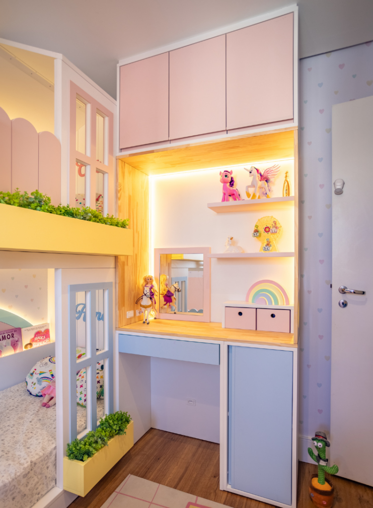 quarto bebê arco-íris para menina