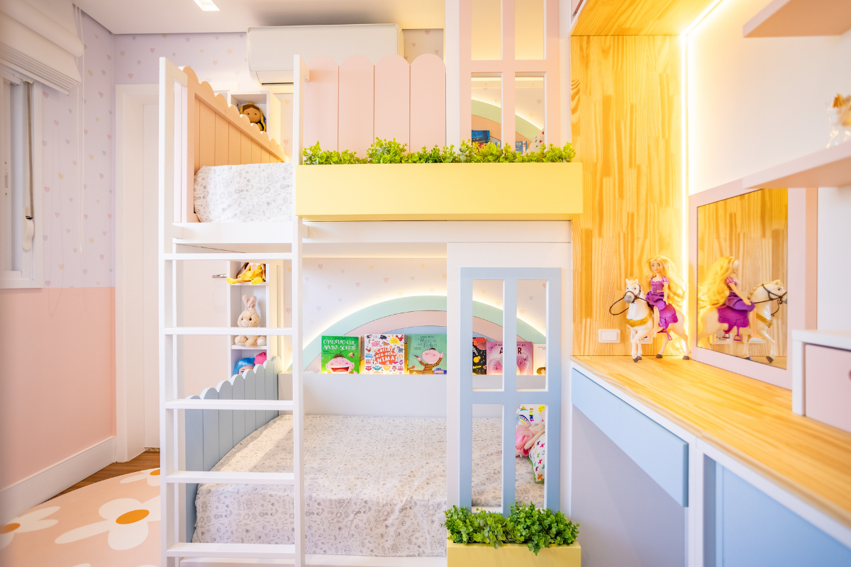 quarto bebê arco-íris para menina — foto 6