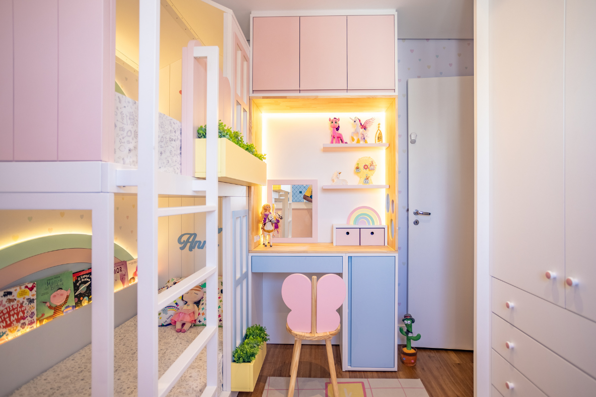 quarto bebê arco-íris para menina — foto 7