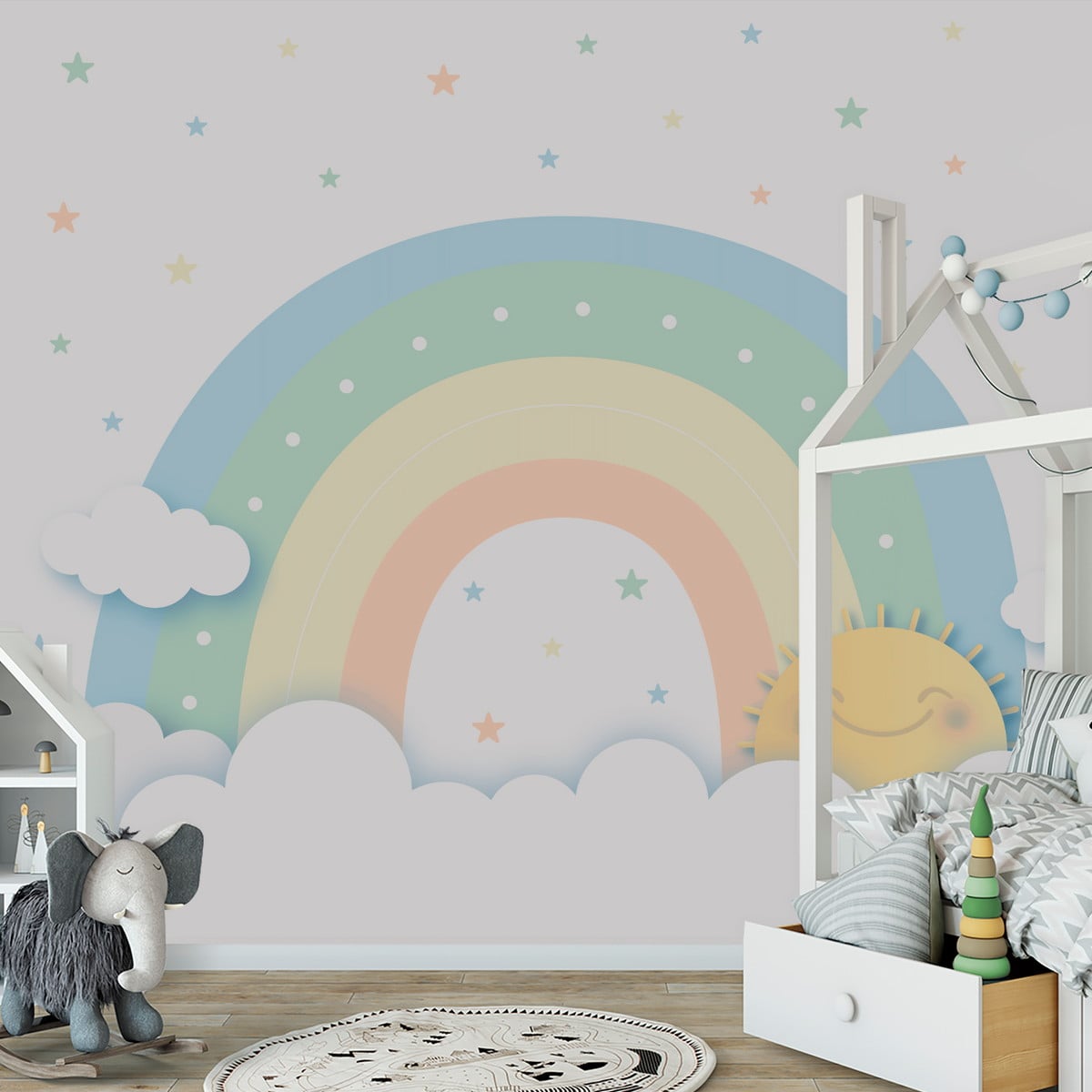 quarto bebê arco-íris para menino — foto 11