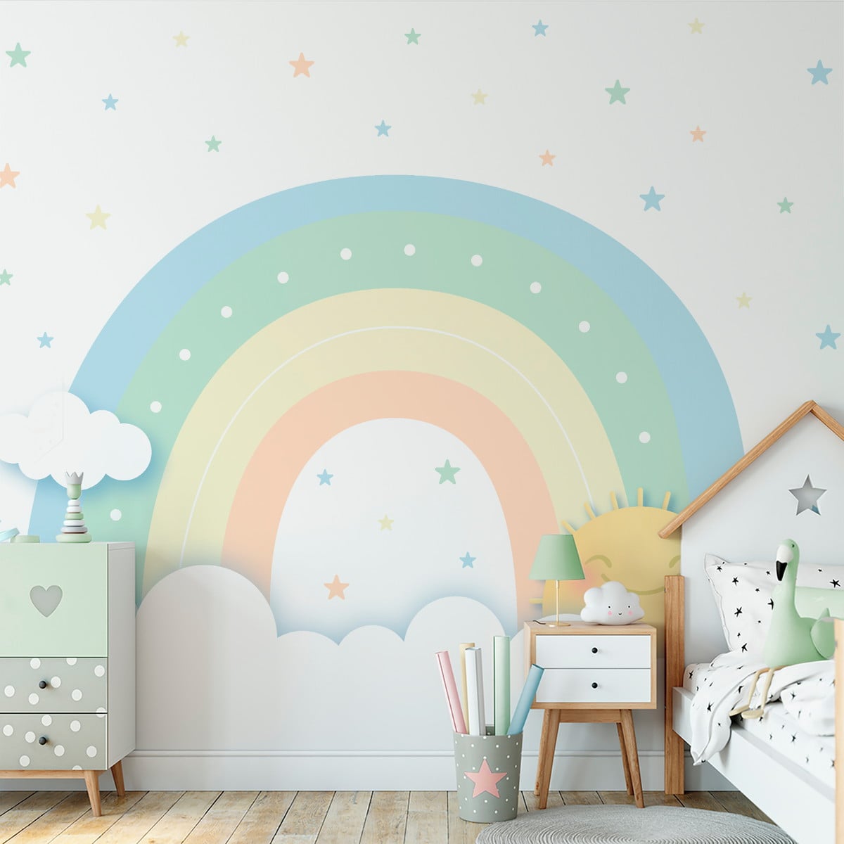 quarto bebê arco-íris para menino — foto 12