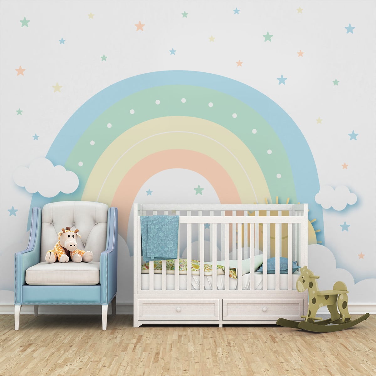 quarto bebê arco-íris para menino — foto 9
