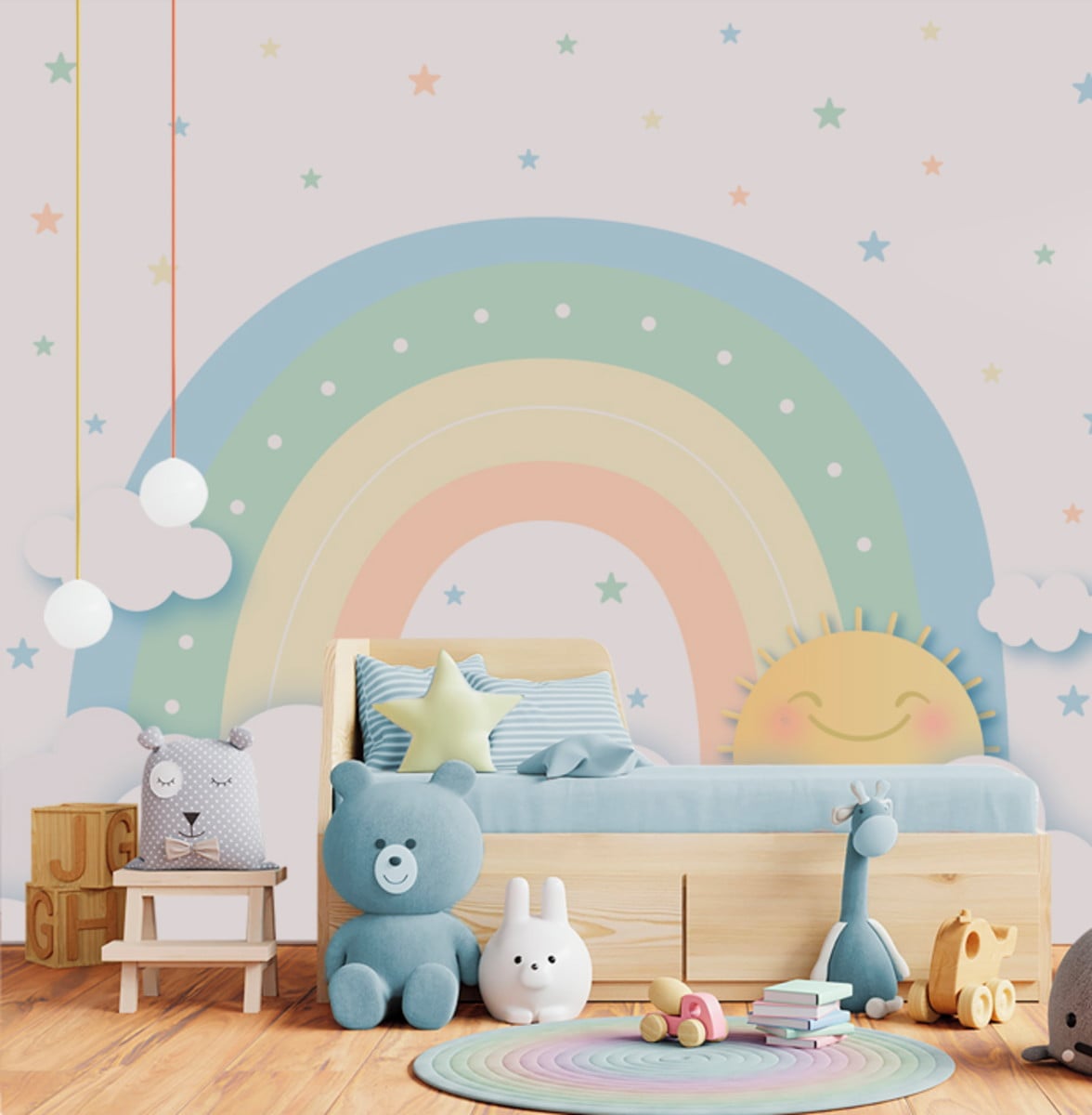 quarto bebê arco-íris para menino — foto 10