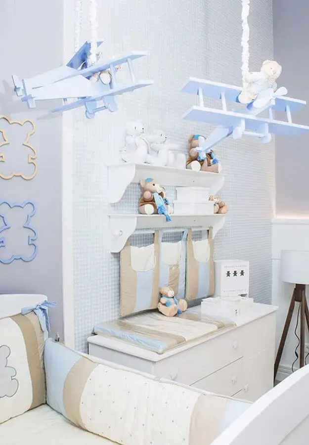 quarto bebê para gêmeos azul — foto 4