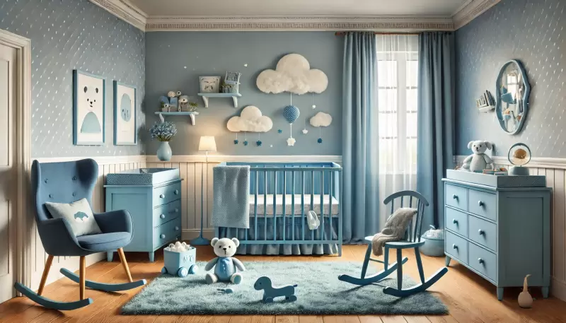 quarto bebê para gêmeos azul — foto 6