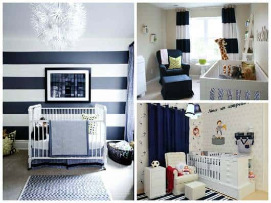 quarto bebê para gêmeos azul marinho — foto 11