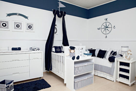 quarto bebê para gêmeos azul marinho — foto 14