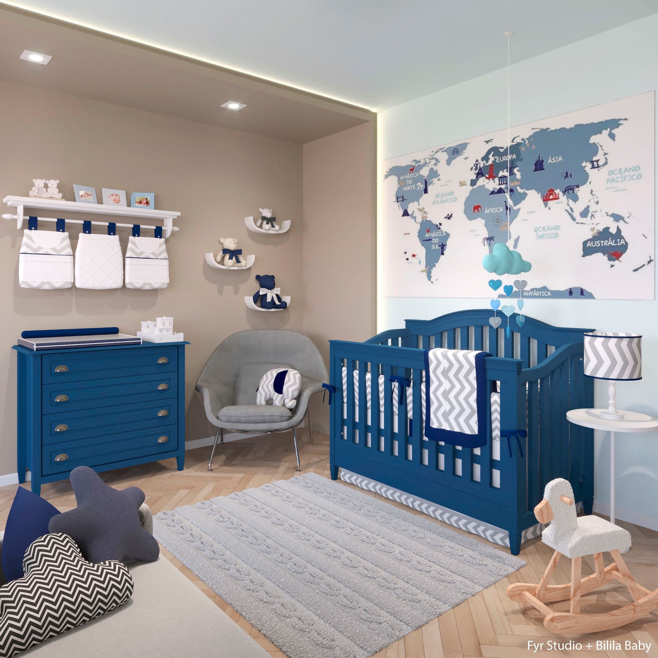 quarto bebê para menino azul — foto 2