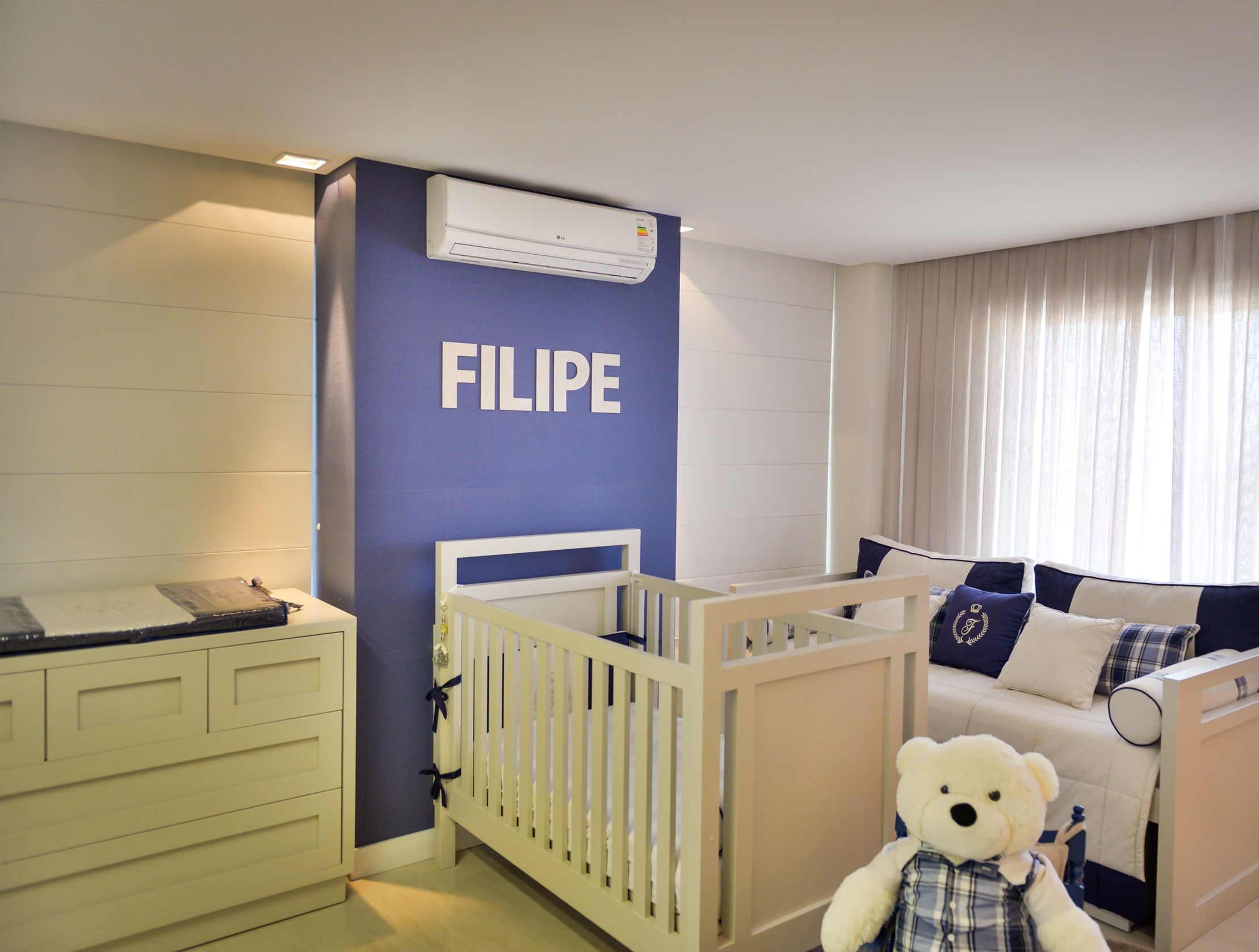 quarto bebê para neutro azul — foto 9