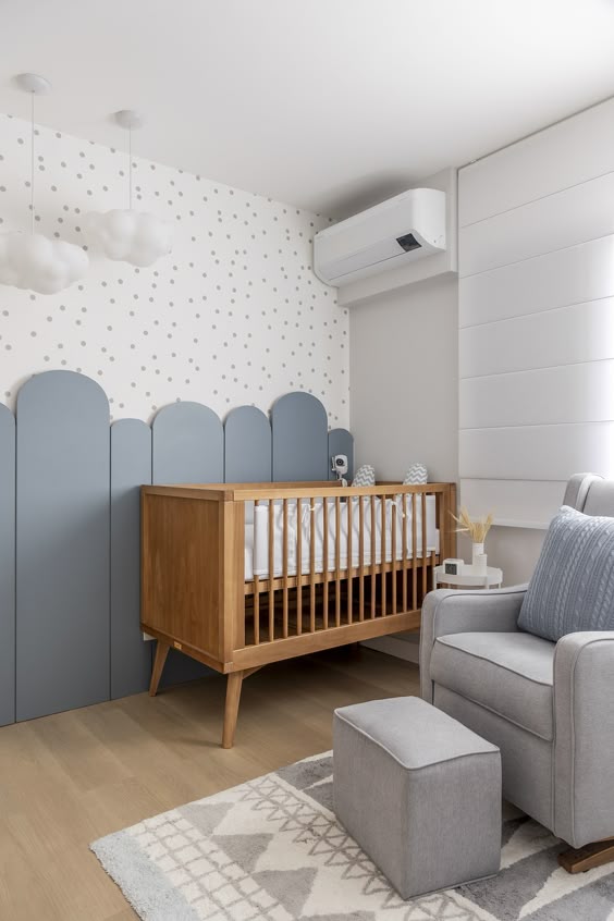 quarto bebê para neutro azul — foto 10