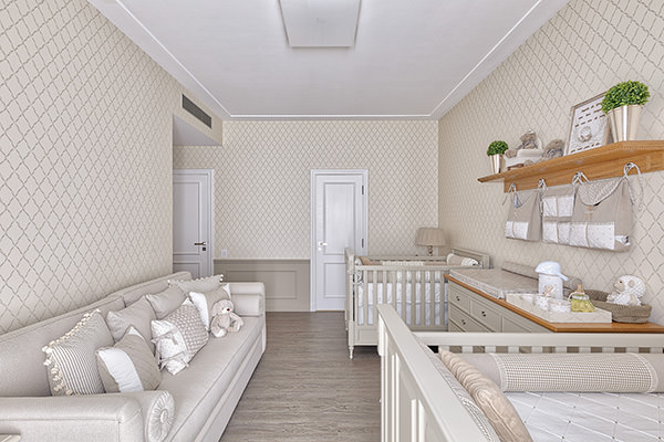 quarto bebê para gêmeos bege — foto 7