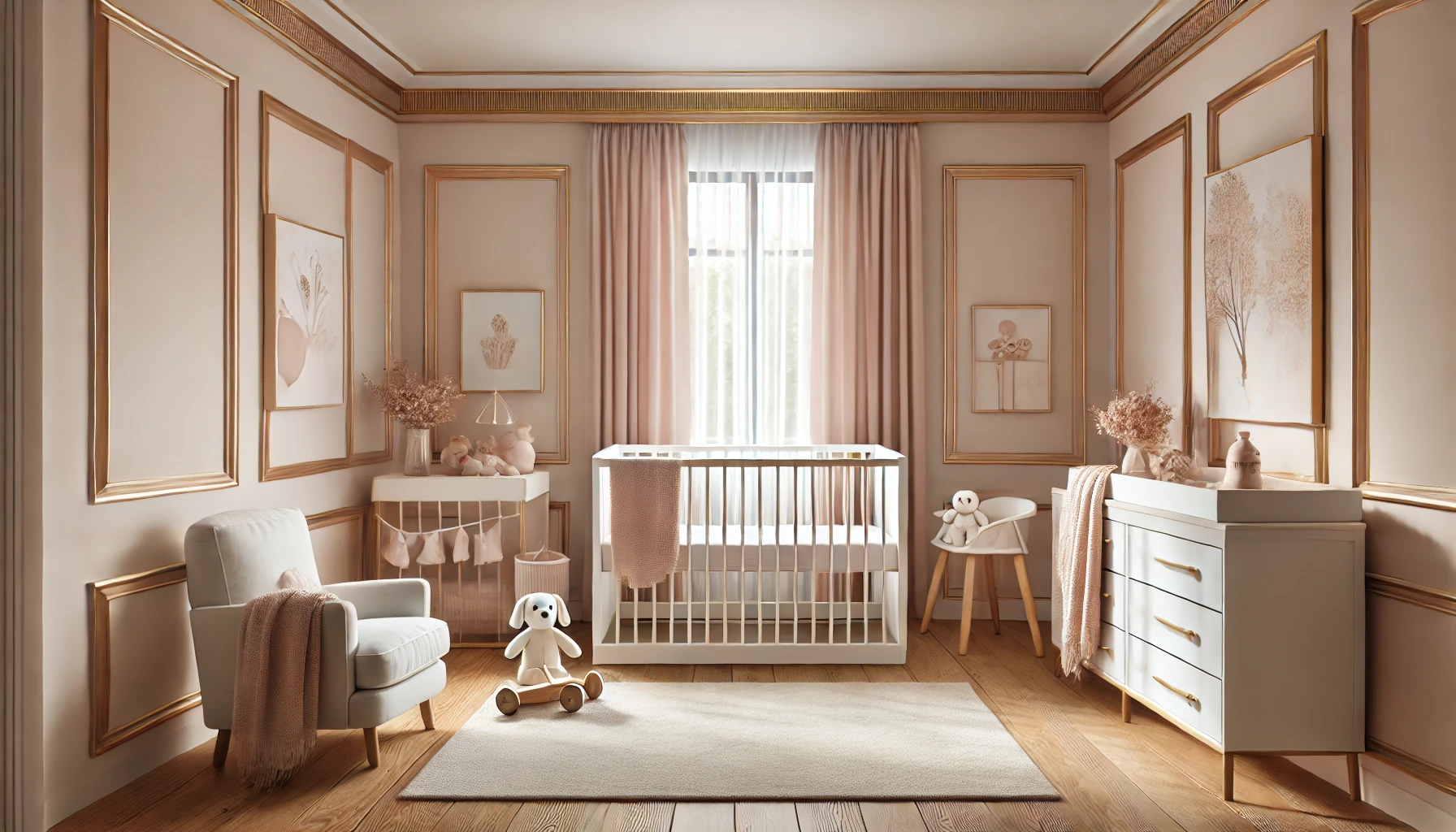 quarto bebê para menina bege — foto 12