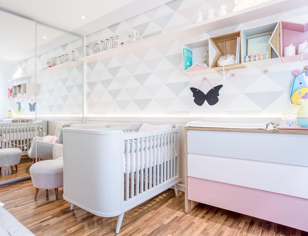 quarto bebê para menina bege — foto 15