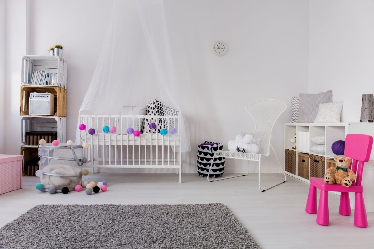 quarto bebê para menina branco — foto 14