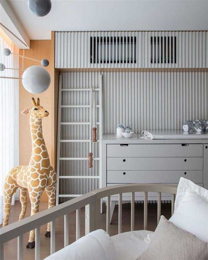 quarto bebê para gêmeos cinza — foto 7