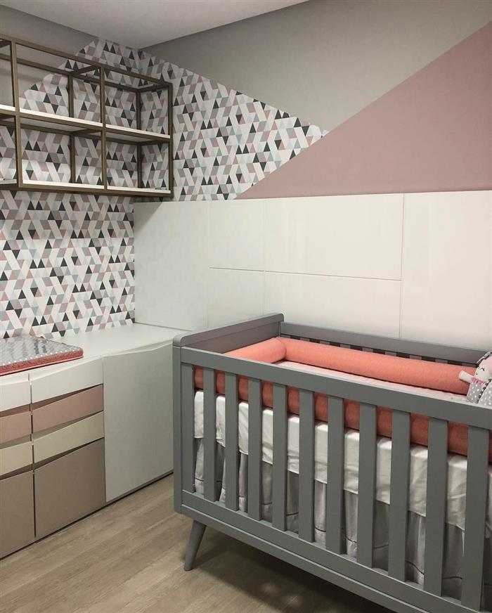 quarto bebê para menina cinza — foto 11