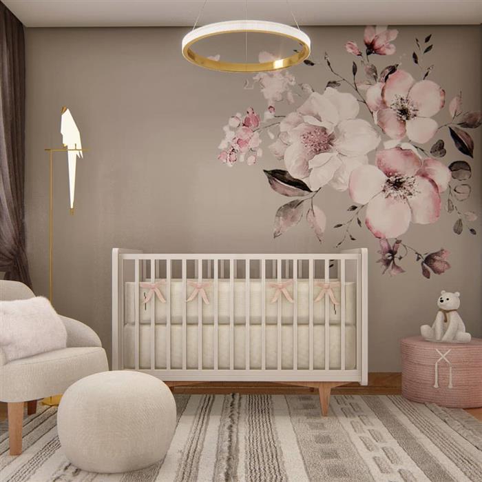 quarto bebê para menina cinza — foto 12