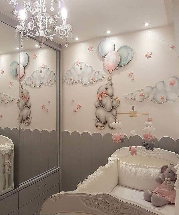 quarto bebê para menina cinza — foto 15