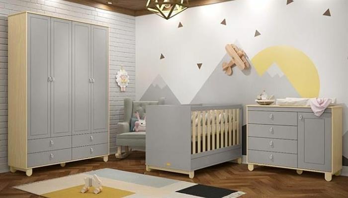 quarto bebê para menina cinza — foto 7