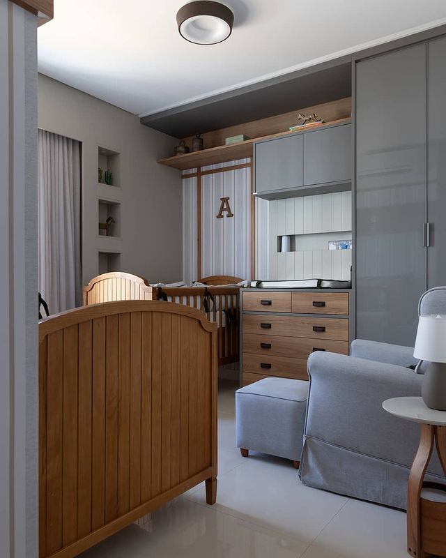 quarto bebê para menina cinza — foto 10
