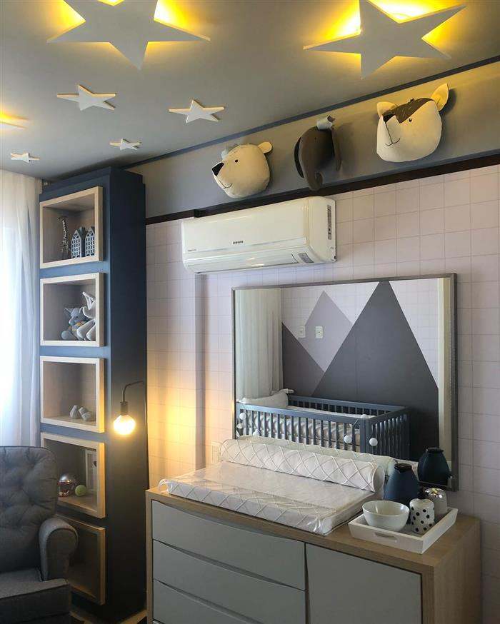quarto bebê para menino cinza — foto 11