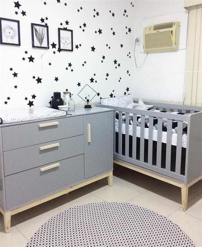 quarto bebê para menino cinza — foto 13