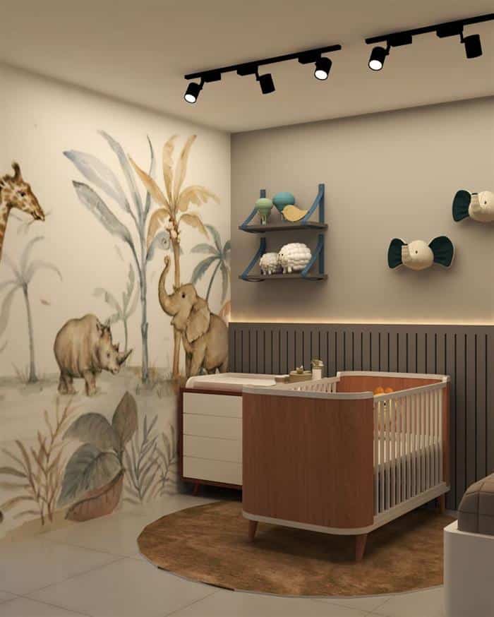 quarto bebê cinza