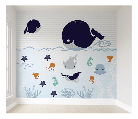 quarto bebê fundo do mar para gêmeos — foto 14