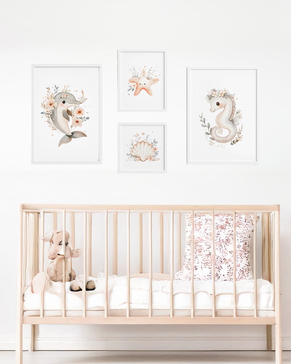 quarto bebê fundo do mar para menina — foto 15