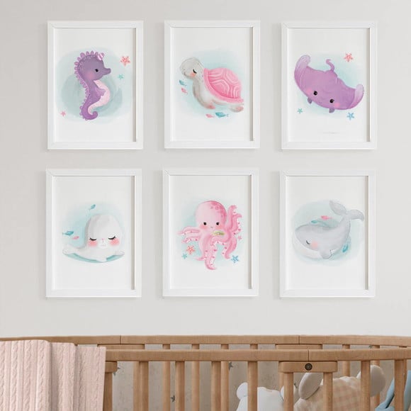 quarto bebê fundo do mar para menina — foto 5
