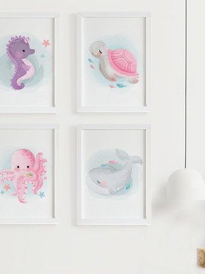 quarto bebê fundo do mar para menina — foto 8