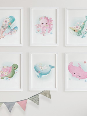 quarto bebê fundo do mar para menina — foto 10