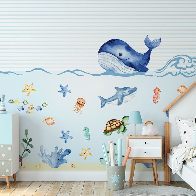 quarto bebê fundo do mar para menino — foto 6