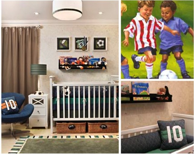 quarto bebê futebol para gêmeos