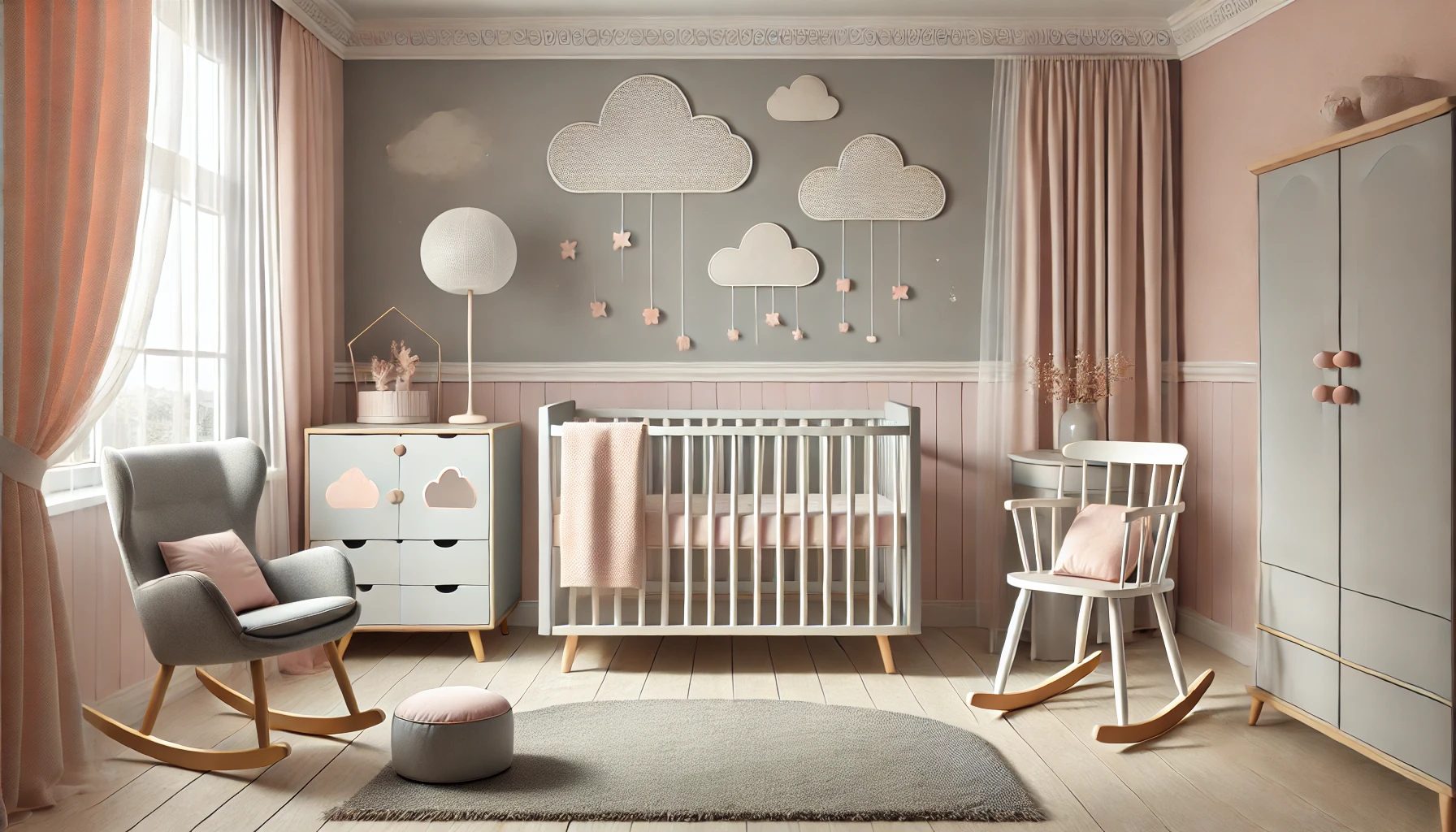 quarto bebê nuvem para menina — foto 2