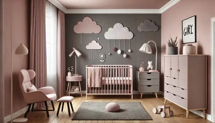 quarto bebê nuvem para menina — foto 3