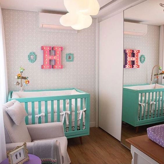 quarto bebê para menina verde — foto 12