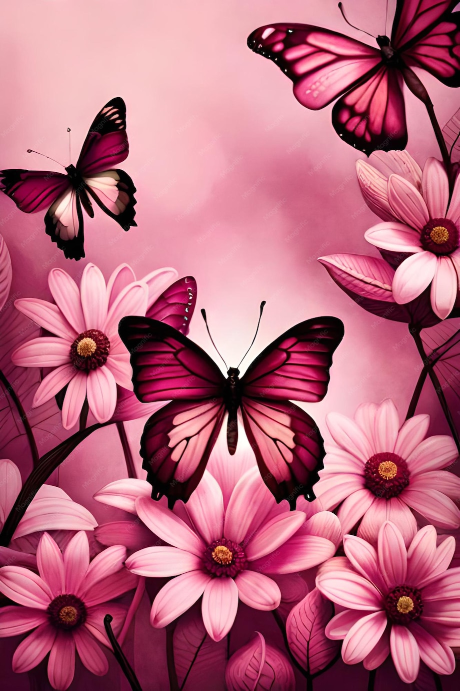 papel de parede com borboleta — foto 5