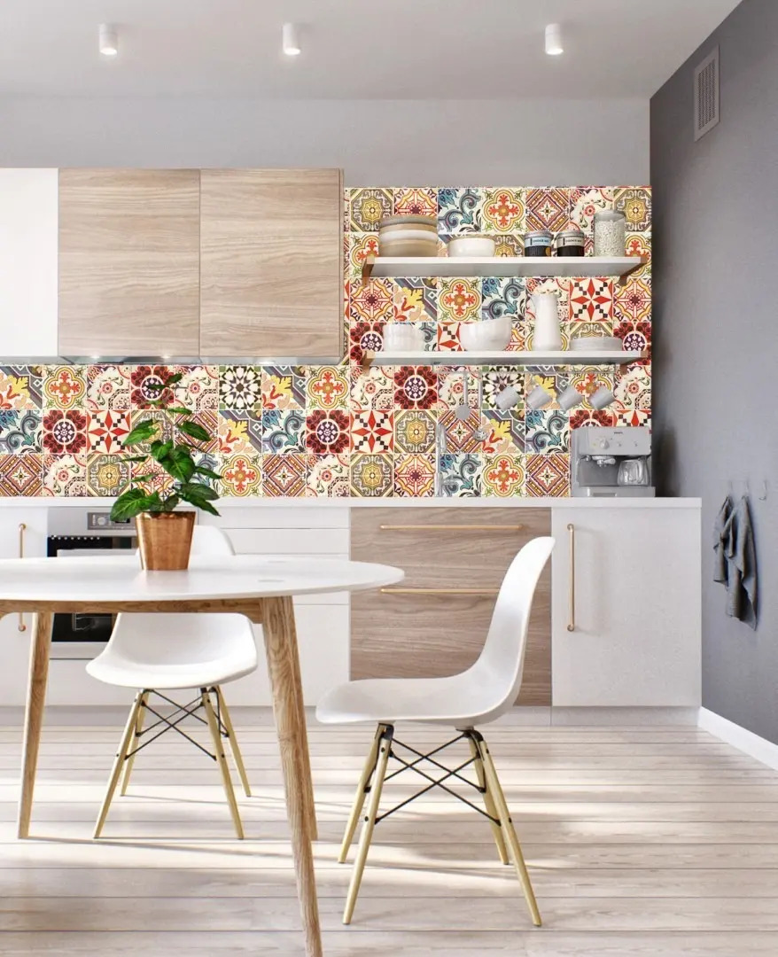 papel de parede lavável para cozinha — foto 13