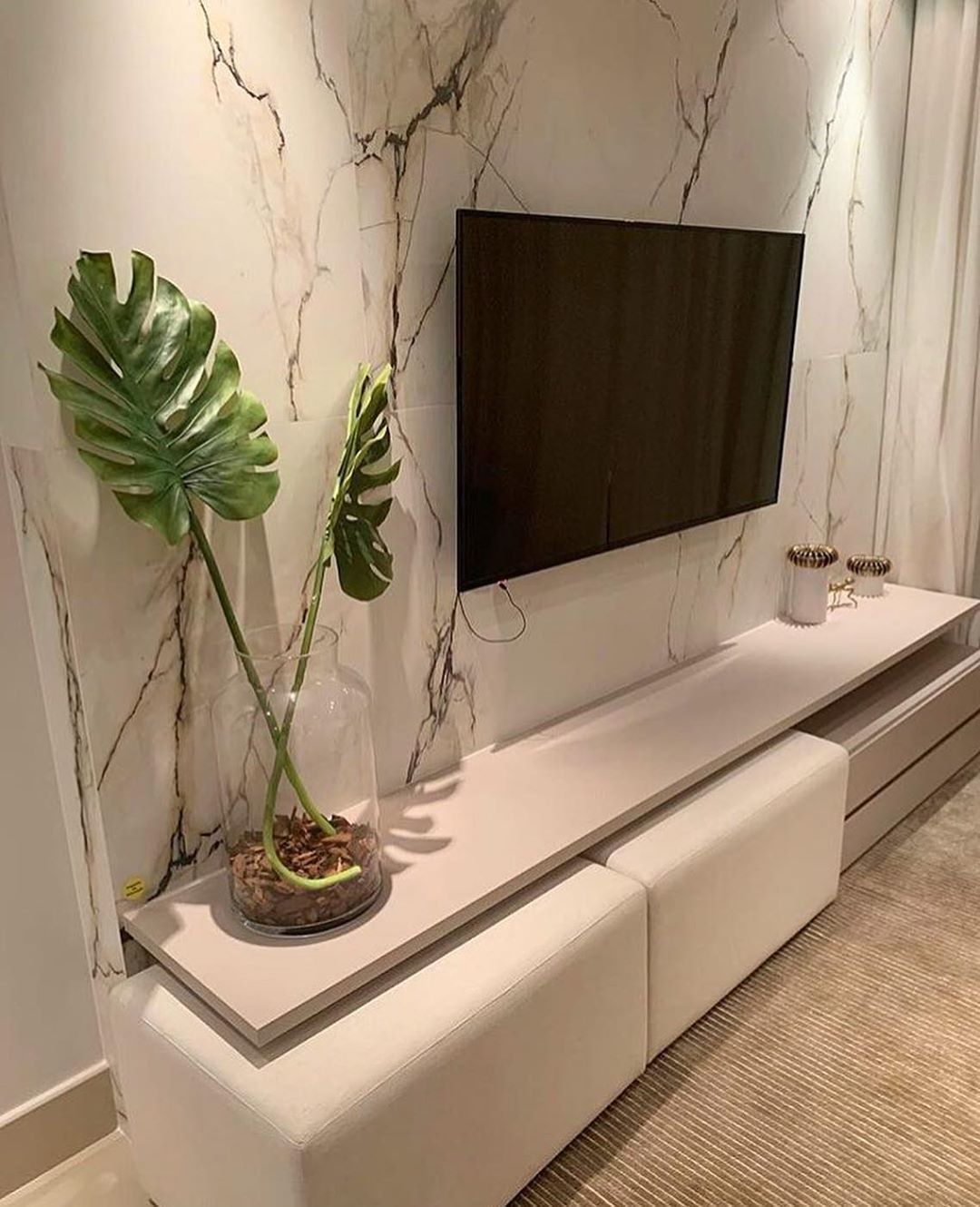 papel de parede marmorizado para sala — foto 6