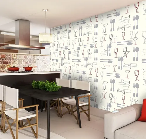 papel de parede vinílico para cozinha — foto 5