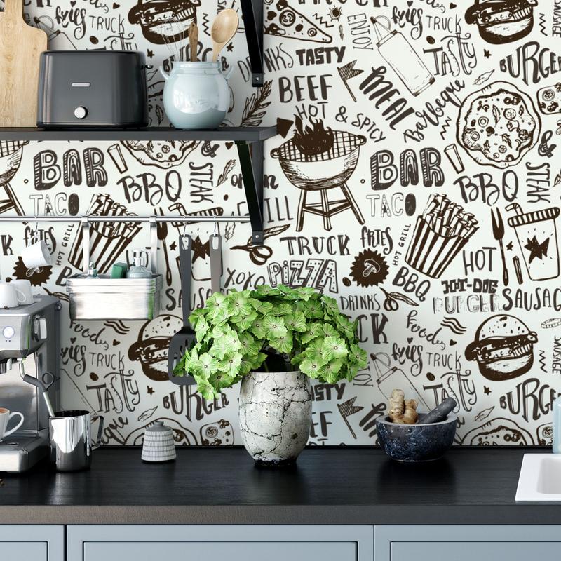 papel de parede vinílico para cozinha — foto 7