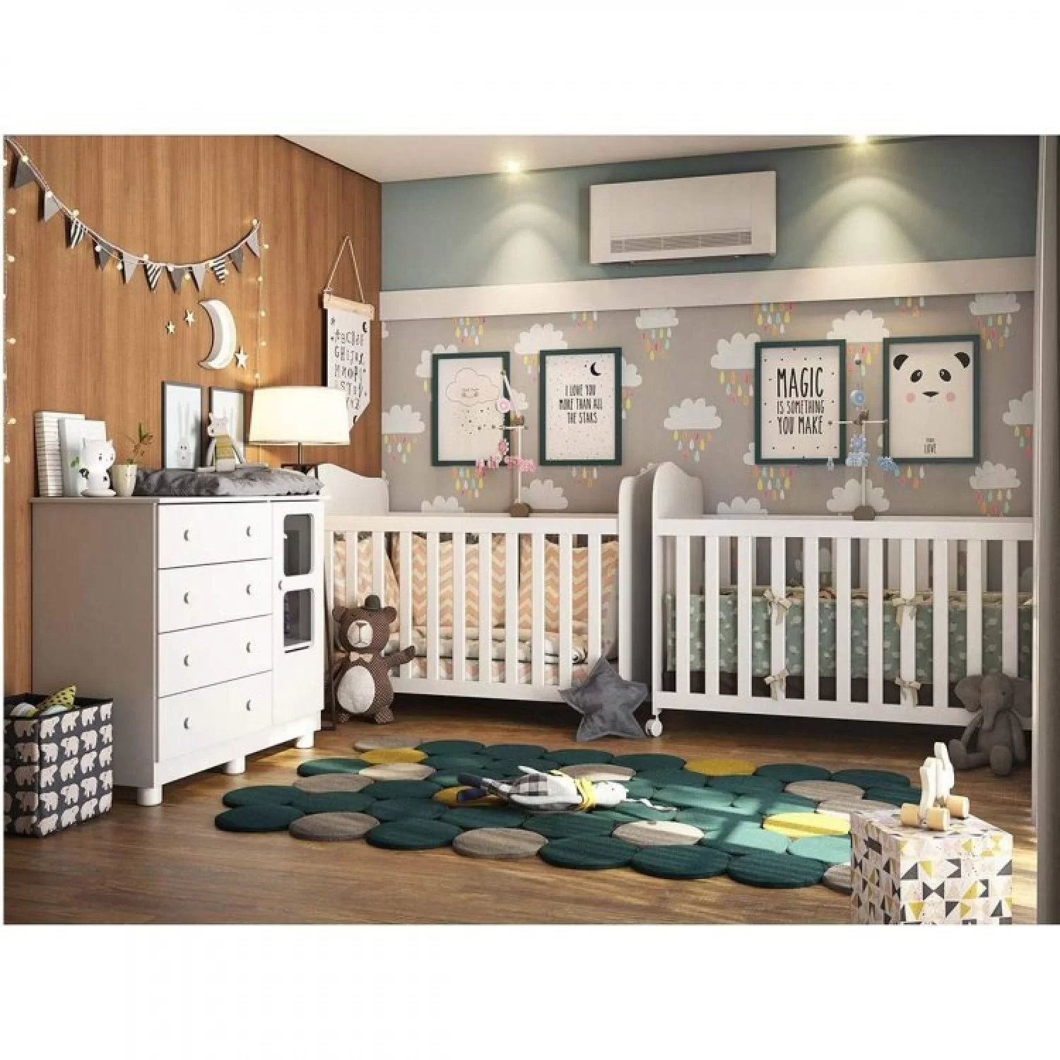 quarto bebê para gêmeos mdf — foto 9